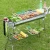 Portable household stainless steel folding charcoal BBQ grill for Outdoor