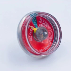 Powder/co2 Fire extinguisher bourdon tube pressure gauge