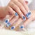 Import pre glue fake nail 3D glitter design false nail tips artificial nails for wholesale from China