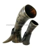 Premium Bulk Supply of Excellent Quality Natural Viking Drinking Horns with Iron Stand