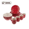 Professional red ceramic bakeware set made in China for sale