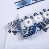Professional textile multi color embroidery 3d net dress pure linen fabric
