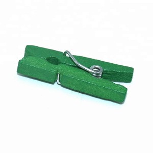 Promotion Handicraft Colored Wood Clip Mini Strong Clothespin Peg Wooden Clips