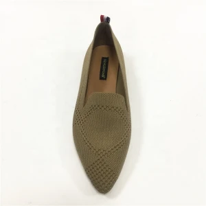 Promotional casual shoes women flats pointed toe low heel lady shoes