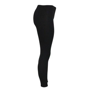Pure Black Color Velvet Quality Brushed Peach Skin Buttery Soft 92/8 Polyester Spandex Stretch Leggings for Woman Wholesale