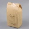 PVC clear plastic opening window up pouch white black printed bakery gift food packaging brown bread kraft paper bag with window