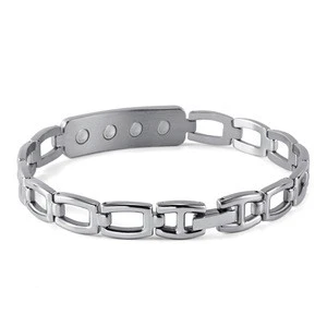 RainSo Health Care Products Customized 316L Stainless Steel Chain Link Id Bracelet