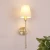 Import Reading Light Bedside Lighting Wall Lamp golden Modern Luminous Led with cloth shade from China