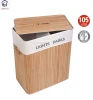 Rectangular 1.7 Width Washing Clothes Bamboo Laundry Basket Liner with Letter