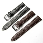 reloj hombre wholesale custom 12mm to 22mm italian calf genuine black leather watch band