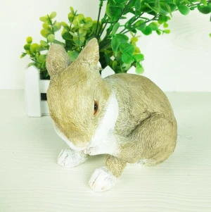 Resin crafts animal rabbit ornaments creative home decoration