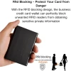 RFID Credit Card Holder Protector Stainless Steel Credit Card Wallet Slim RFID Metal Credit Card Case for Women or Men