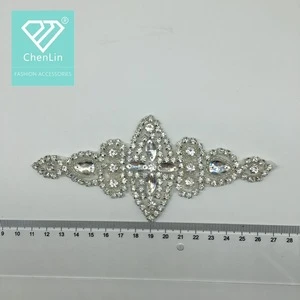 Rhinestone Wedding Accessories Crystal Bridal Applique Bead Motif Diamante Trim