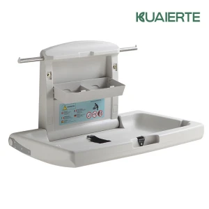 ROHS Compliant Wall-Mounted Baby Changing Station Horizontal Fold-Down Diaper Change Table with Safety Strap baby safty seat