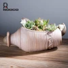 Roogo resin antique stone concrete pot mold ceramics terracotta vase shape flower pots
