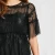 Import Round Collar Mini Party Evening Dresses Straight One Piece Layered Black Tulle Cocktail Dress from China