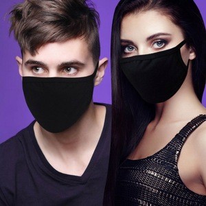 RTS quick ship cotton facemask washable dustproof cotton cloth maskes with filters black fashion sports maskes cubrebocas