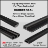 Rubber Seal &quot;P&quot; Profile with Peel-Off Tape, Black