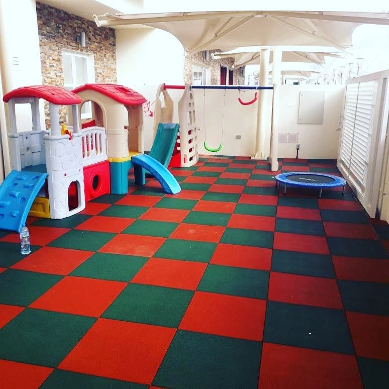 Safety Playground Gym Floor Mats Connection Rubber Tiles