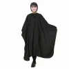 Salon Supplies Promotional Hairdressing Water Proof Cape Polyester All Black Customized Private Label Barber Cape