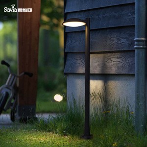 Savia modern landscape pole light waterproof IP65 aluminum park street LED column lamp yard lawn outdoor decorative garden lamp