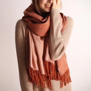Scarf Female Autumn and Winter British Style Dual-use Double-sided Solid Color Shawl Long Thick Warm Bib
