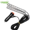 Self-adhesive remote control 12 volt 4pcs car atmosphere led lights 5050 SMD RGB ambient lamp strip tube with fast shipping