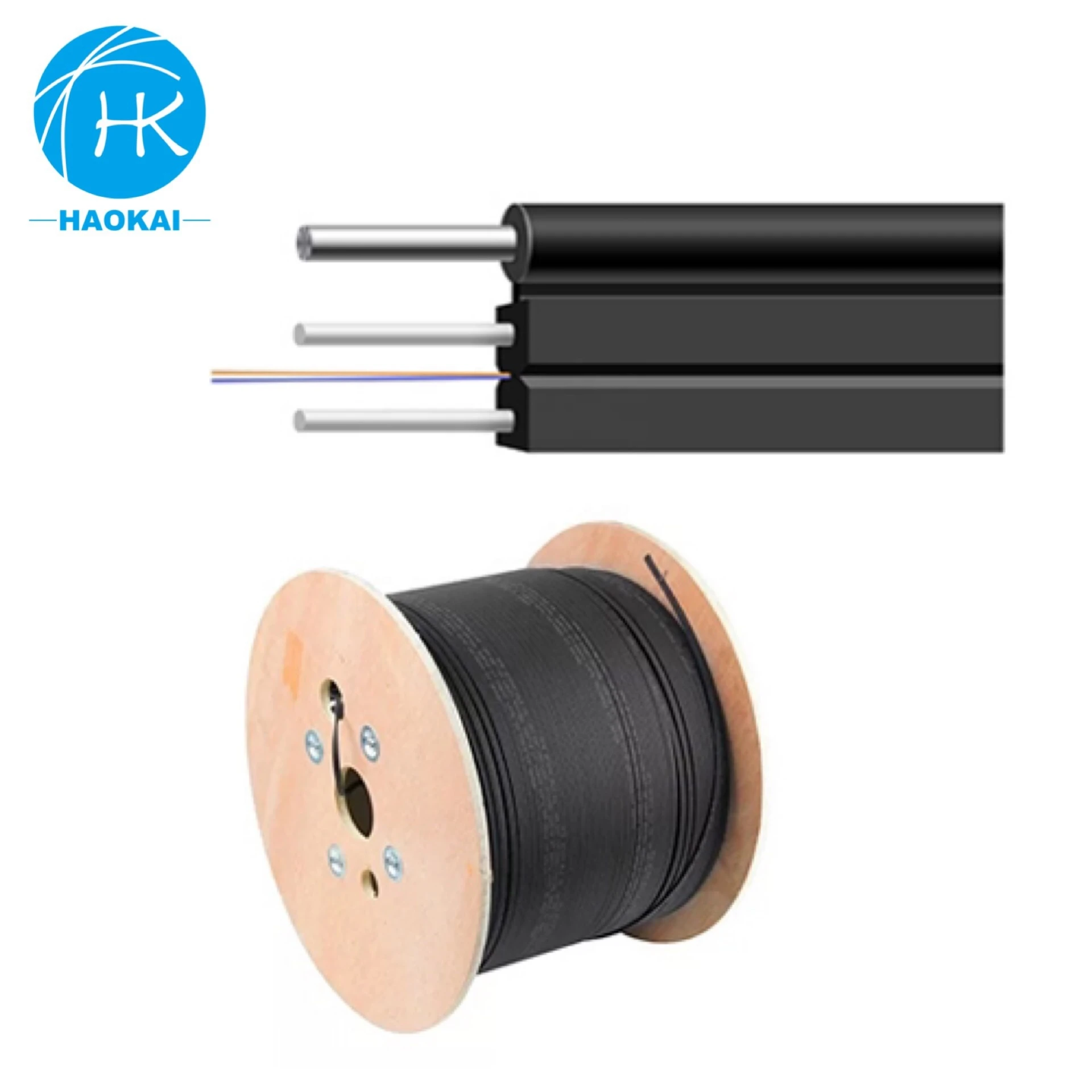 Self-Supporting Butterfly Gjyxfch Ftth Flat Drop Single Mode Fiber Optic Cable