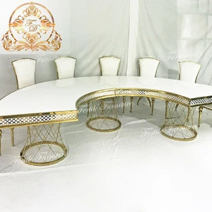 semi circle shape event wedding design mdf top hotel banquet tables