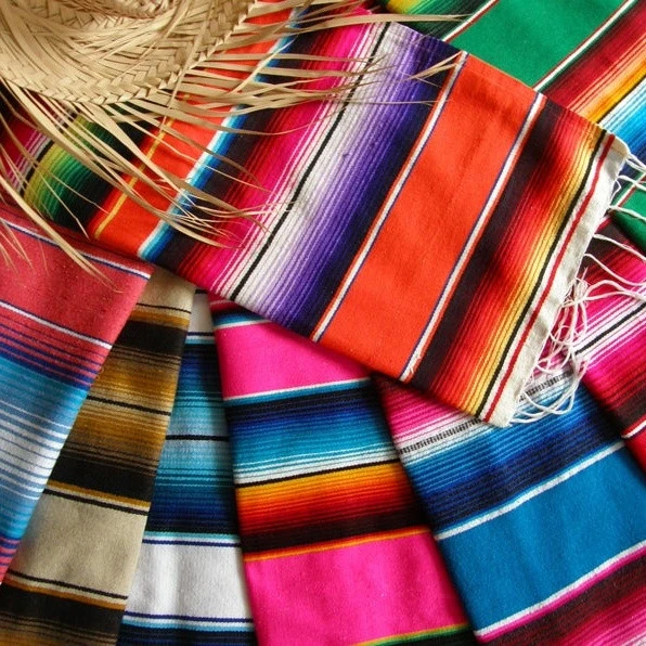 Serape Mexcian Table Runner Embroidery Handmade Table Runner Wedding Chiffon Table Runner