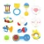 Import Set of 12 Early Education Musical Toy Set Grab and Spin Shaker Infant Newborn Baby Rattle with Storage Box from China