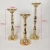 Import Set of 3 gold metal flower vase with candle holder from China