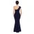 Import Sexy One Shoulder V Neck Ponti Gown Long Evening Dress bridesmaid dress from China