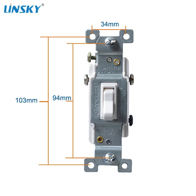 Shanghai Linsky 15a 120v america standard toggle electric wall switch for home like the decorative effect