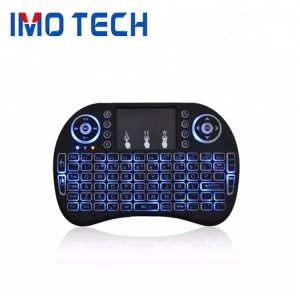 Shenzhen IMO HOT sale I8 Wireless Keyboard Touch Pad mouse gaming Keyboard with backlit laptop full stock now