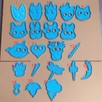 Shiny full set self defense  Silicone Mold  keychain Mold  for Resin craft handmade