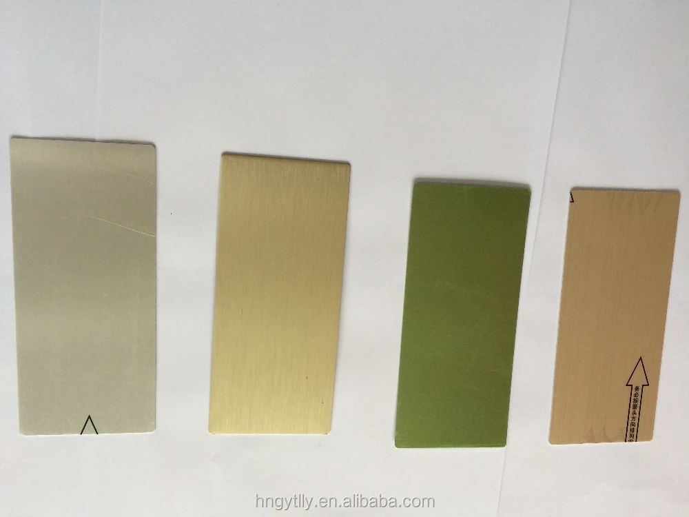 Silver gold anodized aluminium sheet plate with blue green film