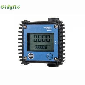 Singflo 10--200L/min electric mini water meter/ fuel meter/gas flow meter