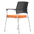 SL-1637 High density and high elastic sponge Black plastic back and armrest reception guest chair