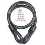 SL1104 steel cable double loop cable rope with padlock bike lock accessory hardware tools