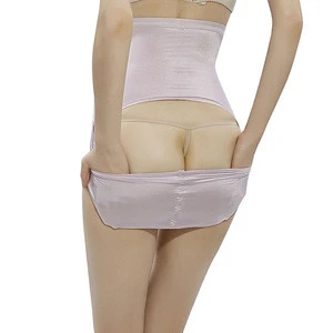 Slimming Light Pink Ice Silk Breathable Abdominal Control Butt Lift Body Shaper Panty