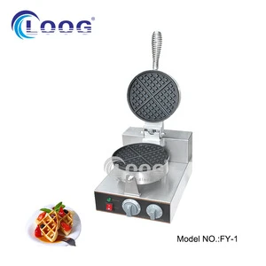 Small Snack Machine Commercial Single Waffle Irons Electric Belgian Waffle Baker