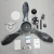 Import smart ceiling fan 48inch with remote control with light 220v ceiling fan with 3 blades light from China