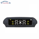 Solar Power Car TPMS Tire Pressure Monitoring System DIY Installation Wireless Tire Pressure Monitor with External Sensors