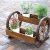 Import Solid wood wheel flower pot display racks garden planters from China