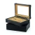 Import Sonny Glass Top Luxury Exquisite Black PU Leather Fancy Ring Cufflink Display Box from China