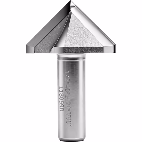 High Efficiency Fast Cutting Woodworking V Cutter Diamond V-Groove Router Bit