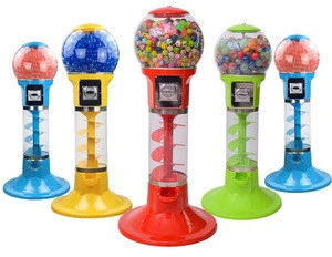 Spiral Gumball Capsules Vending Machine with Capsule toys or Bouncy ball
