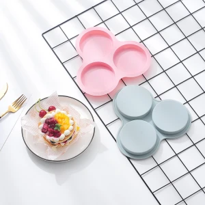 Spot silicone round 4 inch cake mold 3 with cylindrical shape DIY  bakeware pizza baking tools