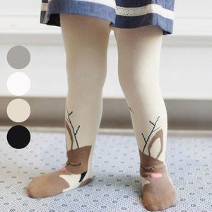 Spring Cartoon Fawn Pattern Baby Girl&#39;s Cotton Pantyhose For Baby
